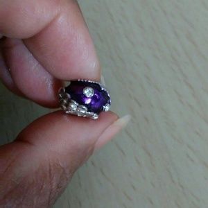 Pretty purple lot of embellished beads